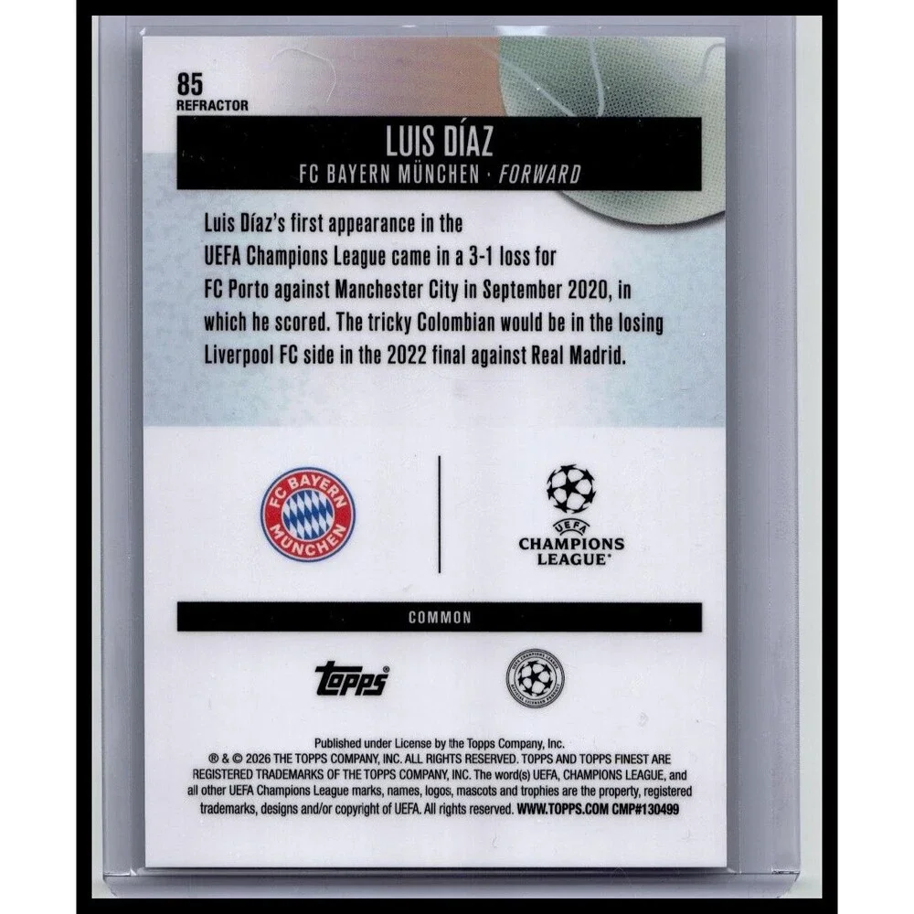 2025-26 Finest UEFA Club Competitions } Luis Díaz Refractor